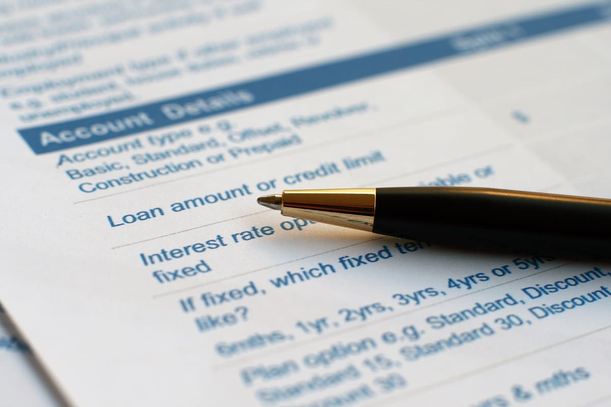 manual loan paperwork loan application
